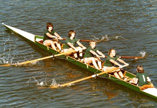  1st Girls IV 1981, APS Head of the River winners. 